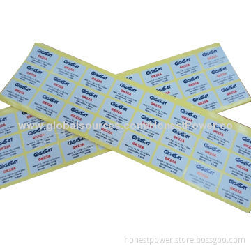 Sticker Paper, Made of Paper with Offset Printing, Customized Shapes, Sizes and Designs Accepted